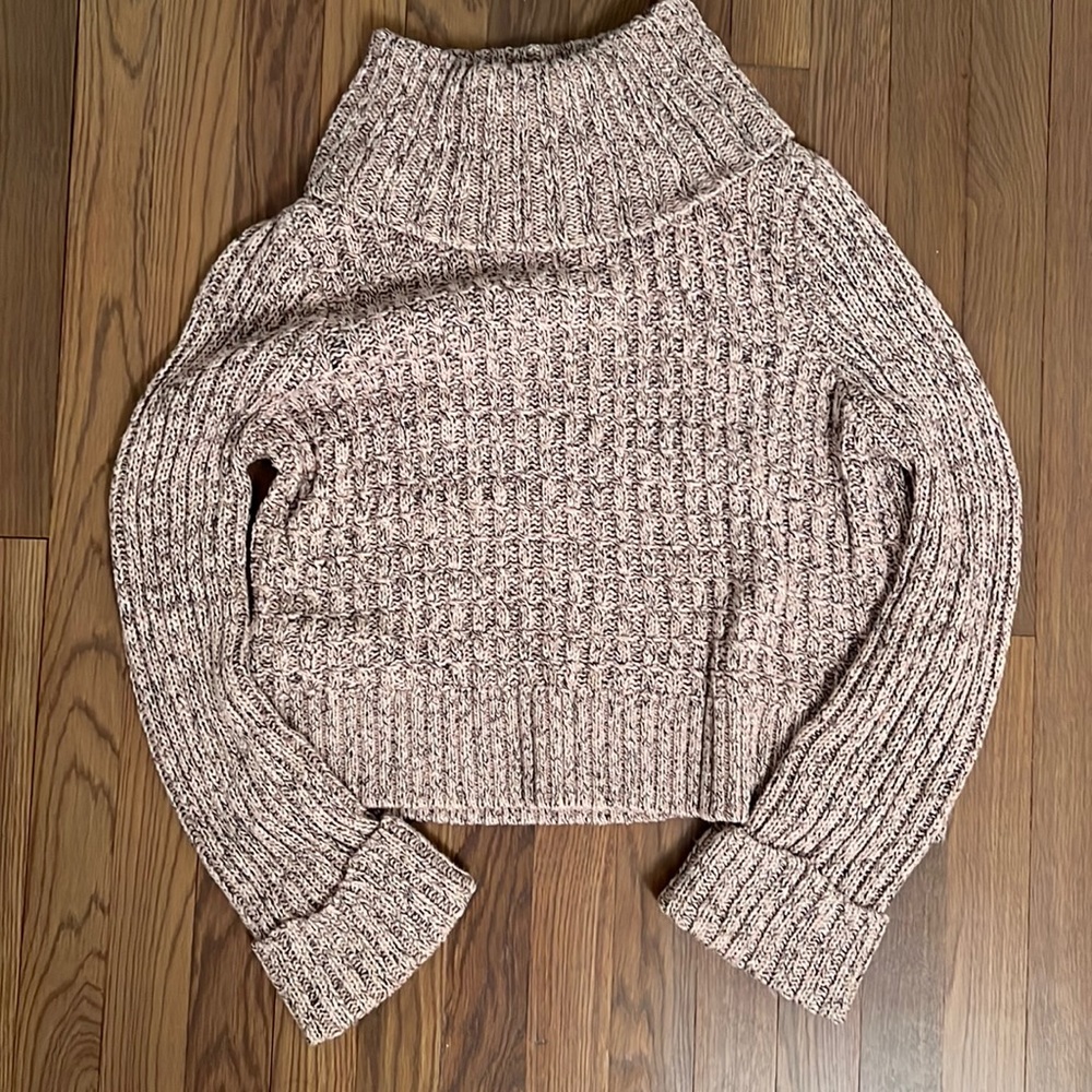 Free people pink and black sweater